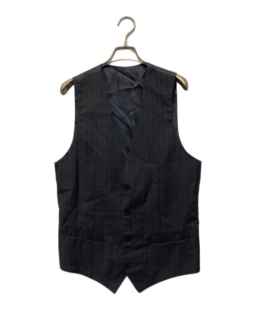 DOLCE & GABBANA（ドルチェ＆ガッバーナ）DOLCE & GABBANA (ドルチェ＆ガッバーナ) フラノウールストライプジレ ブラック サイズ:44の古着・服飾アイテム