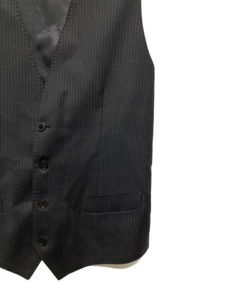 DOLCE & GABBANA（ドルチェ＆ガッバーナ）DOLCE & GABBANA (ドルチェ＆ガッバーナ) ストライプジレ ブラック サイズ:44の古着・服飾アイテム