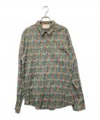 GUCCIグッチ）の古着「duke フラワープリントシャツ」｜グリーン