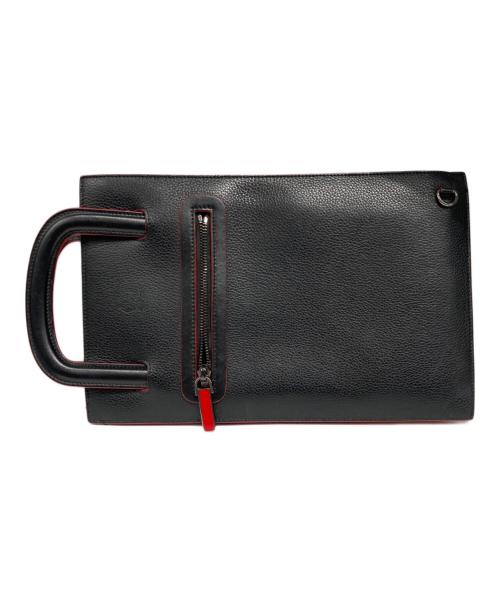 Christian Louboutin（クリスチャン・ルブタン）Christian Louboutin (クリスチャン・ルブタン) リックトラッククラッチバッグ ブラック×レッドの古着・服飾アイテム