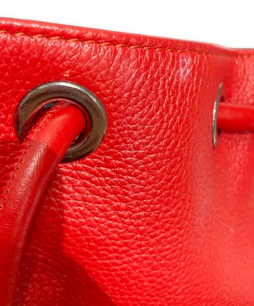 Christian Louboutin（クリスチャン・ルブタン）Christian Louboutin (クリスチャン・ルブタン) スパイク スタッズ エクスプローラーファンク バックパック リュック ブラック×レッドの古着・服飾アイテム