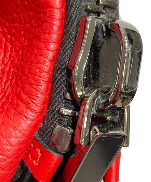 Christian Louboutin（クリスチャン・ルブタン）Christian Louboutin (クリスチャン・ルブタン) スパイク スタッズ エクスプローラーファンク バックパック リュック ブラック×レッドの古着・服飾アイテム