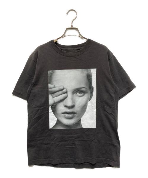 BIOTOP（ビオトープ）BIOTOP (ビオトープ) Kate Moss by David SimsプリントTシャツ チャコールグレー サイズ:Mの古着・服飾アイテム