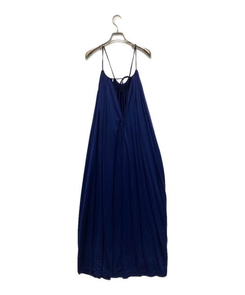 CABAN（キャバン）CABaN (キャバン) キュプラポリエステルジャージーギャザーワンピース ネイビー サイズ:Sの古着・服飾アイテム