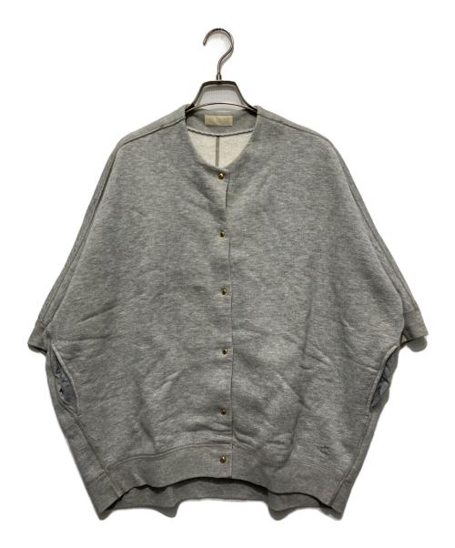 DRAWER（ドゥロワー）DRAWER (ドゥロワー) コットンツリ裏毛フロントスナップカーディガン グレー サイズ:1の古着・服飾アイテム