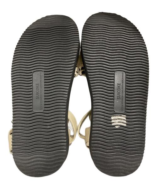 suicoke（スイコック）suicoke (スイコック) Drawer (ドゥロワー) 別注ダルメシアンプラットフォームサンダル ベージュ サイズ:25cmの古着・服飾アイテム