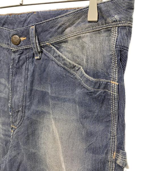DIESEL（ディーゼル）DIESEL (ディーゼル) ダメージ加工ストライプペインターパンツ ネイビー サイズ:34の古着・服飾アイテム