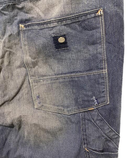 DIESEL（ディーゼル）DIESEL (ディーゼル) ダメージ加工ストライプペインターパンツ ネイビー サイズ:34の古着・服飾アイテム