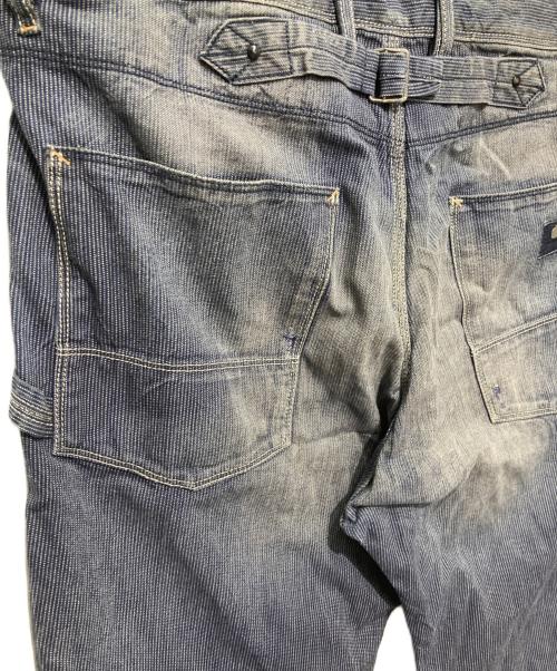 DIESEL（ディーゼル）DIESEL (ディーゼル) ダメージ加工ストライプペインターパンツ ネイビー サイズ:34の古着・服飾アイテム