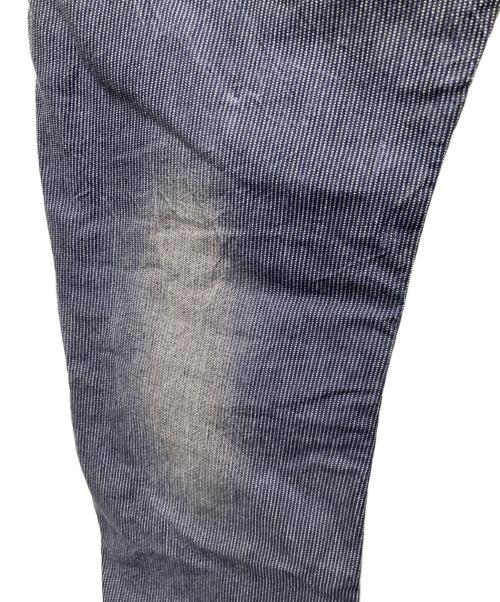 DIESEL（ディーゼル）DIESEL (ディーゼル) ダメージ加工ストライプペインターパンツ ネイビー サイズ:34の古着・服飾アイテム