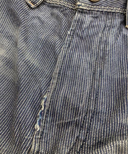 DIESEL（ディーゼル）DIESEL (ディーゼル) ダメージ加工ストライプペインターパンツ ネイビー サイズ:34の古着・服飾アイテム