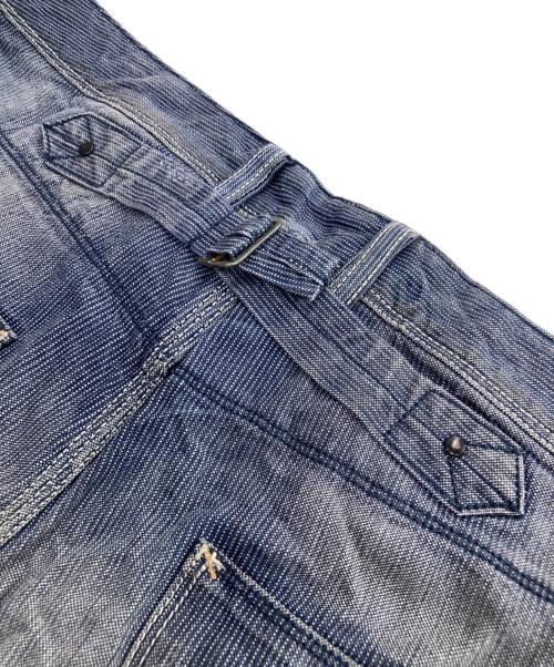 DIESEL（ディーゼル）DIESEL (ディーゼル) ダメージ加工ストライプペインターパンツ ネイビー サイズ:34の古着・服飾アイテム