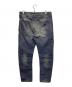 DIESEL (ディーゼル) ダメージ加工ストライプペインターパンツ ネイビー サイズ:34：8000円