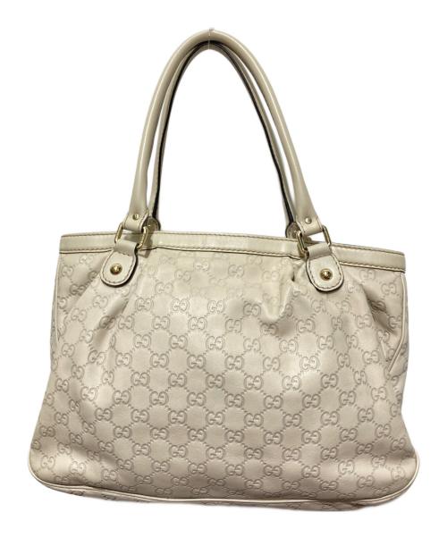 GUCCI（グッチ）GUCCI (グッチ) グッチシマ レザー ミディアムトート ベージュの古着・服飾アイテム