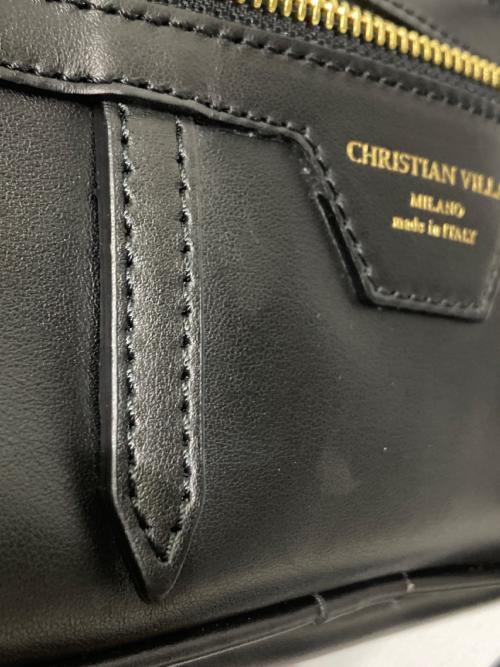 CHRISTIAN VILLA（クリスチャンヴィラ）CHRISTIAN VILLA (クリスチャンヴィラ) ミニボストンバッグ ブラックの古着・服飾アイテム