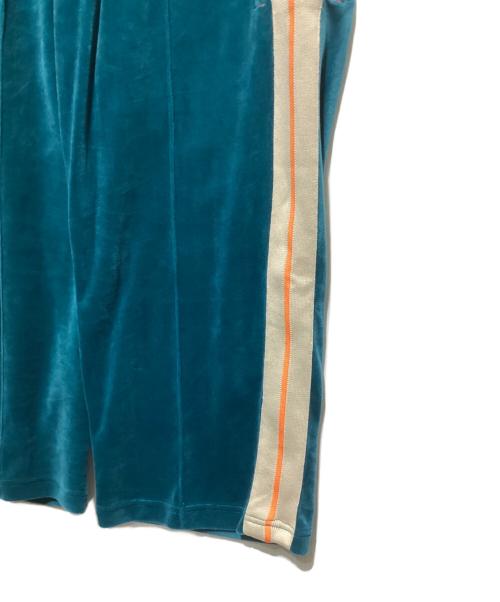 チュウカタベタイ（チュウカタベタイ）チュウカタベタイ (チュウカタベタイ) Tiger line sweat pants/ベロア刺繍パンツ ブルー サイズ:Lの古着・服飾アイテム