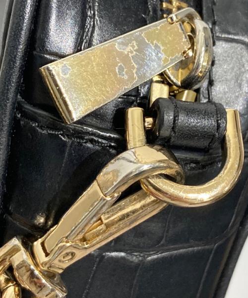 MICHAEL KORS（マイケルコース）MICHAEL KORS (マイケルコース) 型押しチェーンショルダーバッグ ブラックの古着・服飾アイテム