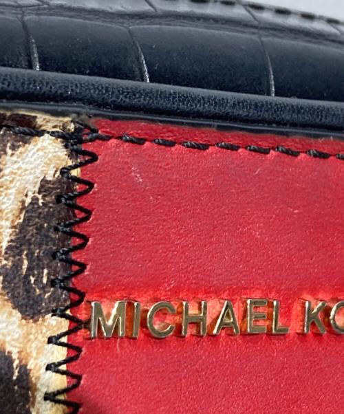 MICHAEL KORS（マイケルコース）MICHAEL KORS (マイケルコース) 型押しチェーンショルダーバッグ ブラックの古着・服飾アイテム