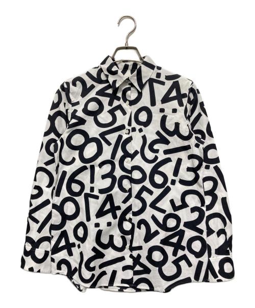 PAUL SMITH（ポールスミス）Paul Smith (ポールスミス) ナンバーシャツ ホワイト×ブラック サイズ:36の古着・服飾アイテム