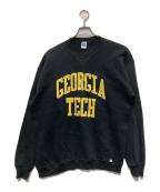 RUSSELL ATHLETICラッセルアスレチック）の古着「90s/USA製/OLD/プリントスウェット」｜ブラック