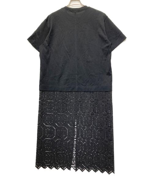 YORI（ヨリ）yori (ヨリ) シアーヘムレースワンピース ブラック サイズ:36の古着・服飾アイテム