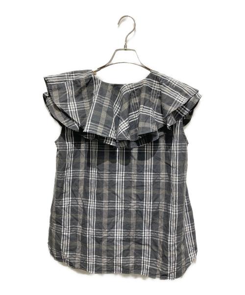 SLOBE IENA（スローブ イエナ）SLOBE IENA (スローブ イエナ) コットンラッフルブラウス オリーブ サイズ:不明の古着・服飾アイテム