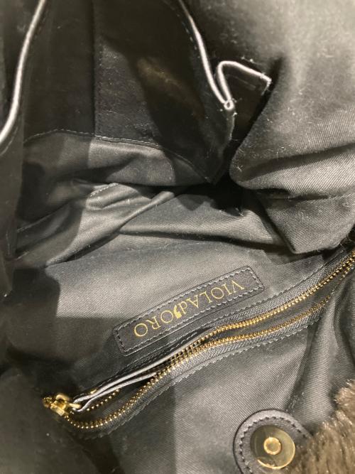 VIOLAd'ORO（ヴィオラドーロ）VIOLAd'ORO (ヴィオラドーロ) ボアチェーンショルダーバッグ ブラウンの古着・服飾アイテム
