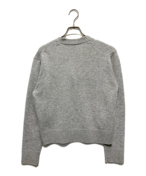 maison kitsune（メゾンキツネ）maison kitsune (メゾンキツネ) ボールドフォックス クロップドカーディガン グレー サイズ:Sの古着・服飾アイテム
