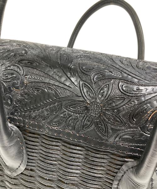 Carving Tribes（カービングトライブス）Carving Tribes (カービングトライブス) カゴトートバッグ ブラックの古着・服飾アイテム