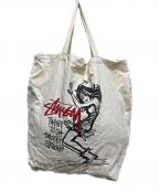stussyステューシー）の古着「ツイストガール トートバッグ」｜ホワイト