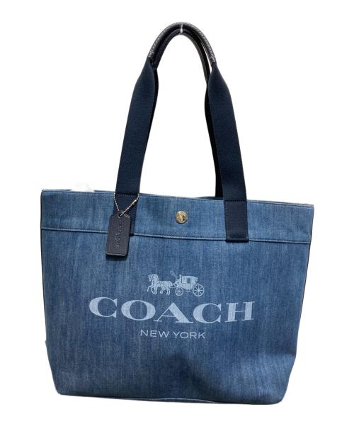 COACH（コーチ）COACH (コーチ) デニムキャンバストートバッグ ブルーの古着・服飾アイテム