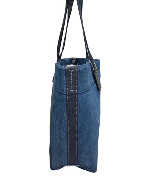 COACH（コーチ）COACH (コーチ) デニムキャンバストートバッグ ブルーの古着・服飾アイテム