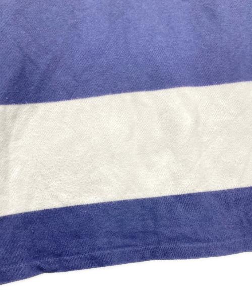 POLO RALPH LAUREN（ポロ・ラルフローレン）POLO RALPH LAUREN (ポロ・ラルフローレン) ビッグポニー 星条旗 ボーダー ポロシャツ ホワイト×ネイビー サイズ:Sの古着・服飾アイテム