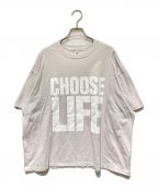 KATHARINE HAMNETTキャサリンハムネット）の古着「コットン・イン・コンバージョン CHOOSE LIFE Tシャツ」｜グレー