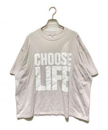 KATHARINE HAMNETT（キャサリンハムネット）の古着「コットン・イン・コンバージョン CHOOSE LIFE Tシャツ」｜グレー