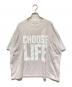 KATHARINE HAMNETT（キャサリンハムネット）の古着「コットン・イン・コンバージョン CHOOSE LIFE Tシャツ」｜グレー