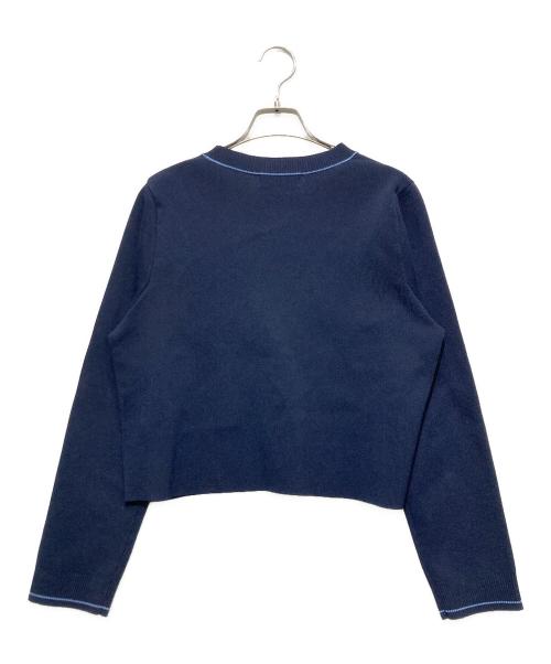 JUSGLITTY（ジャスグリッティー）JUSGLITTY (ジャスグリッティー) シャツカラーVネックアンサンブル ネイビー サイズ:2の古着・服飾アイテム