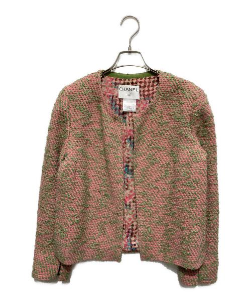 CHANEL（シャネル）CHANEL (シャネル) ツイードセットアップ ピンク サイズ:38の古着・服飾アイテム