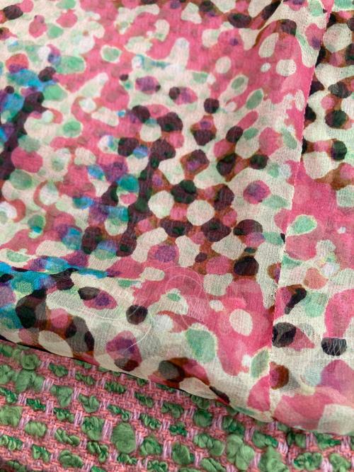 CHANEL（シャネル）CHANEL (シャネル) ツイードセットアップ ピンク サイズ:38の古着・服飾アイテム
