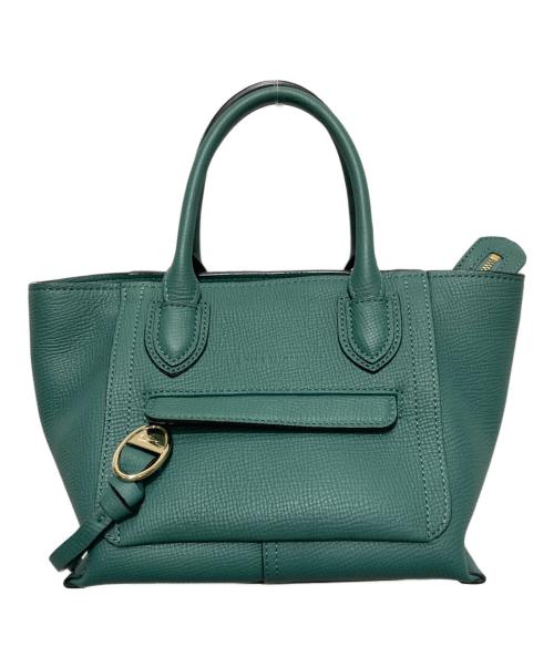 LONGCHAMP（ロンシャン）LONGCHAMP (ロンシャン) メールボックス トップハンドルバッグ グリーンの古着・服飾アイテム
