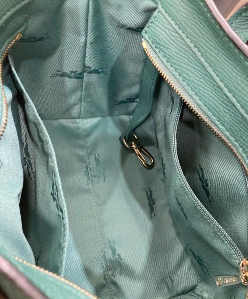 LONGCHAMP（ロンシャン）LONGCHAMP (ロンシャン) メールボックス トップハンドルバッグ グリーンの古着・服飾アイテム