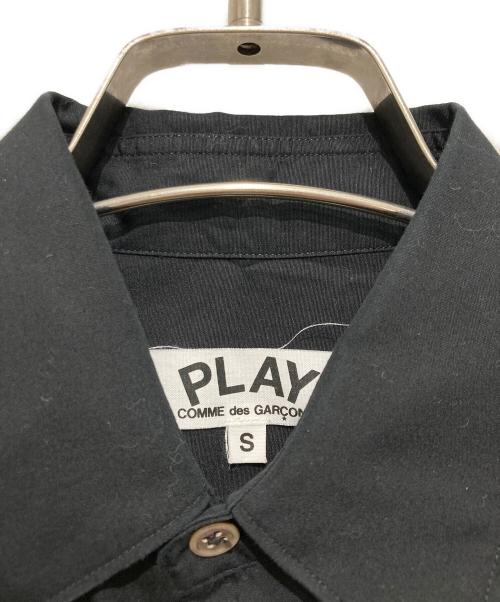 PLAY COMME des GARCONS（プレイコムデギャルソン）PLAY COMME des GARCONS (プレイコムデギャルソン) ハートロゴ刺繍長袖シャツ ブラック サイズ:Sの古着・服飾アイテム