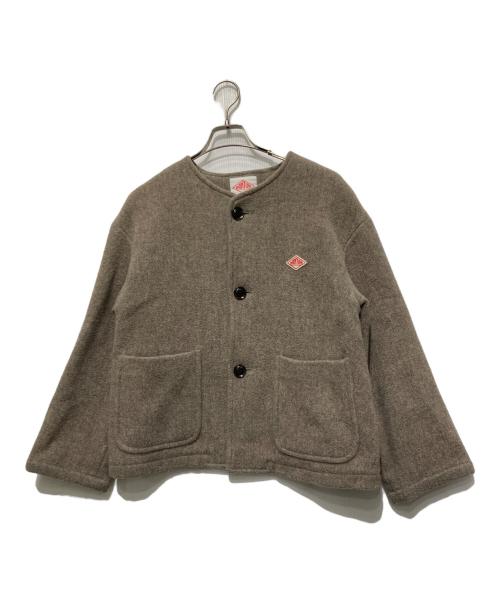 DANTON（ダントン）DANTON (ダントン) ウールライトパイル カラーレスジャケット ベージュ サイズ:38の古着・服飾アイテム
