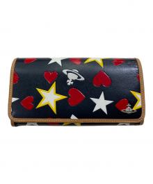 Vivienne Westwood（ヴィヴィアンウエストウッド）の古着「オーブハートレザーウォレット」｜ブラウン×ブラック