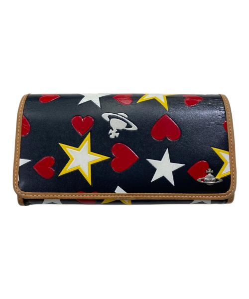 Vivienne Westwood（ヴィヴィアンウエストウッド）Vivienne Westwood (ヴィヴィアンウエストウッド) オーブハートレザーウォレット ブラウン×ブラックの古着・服飾アイテム
