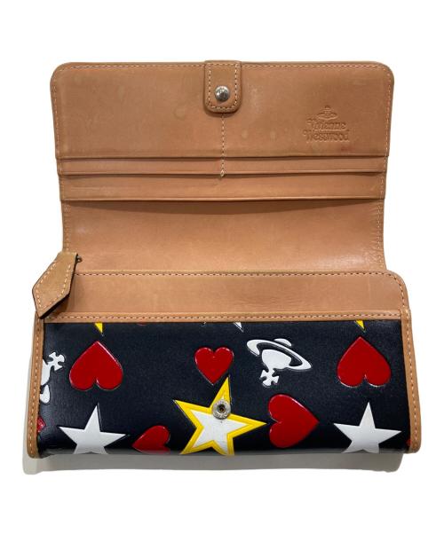 Vivienne Westwood（ヴィヴィアンウエストウッド）Vivienne Westwood (ヴィヴィアンウエストウッド) オーブハートレザーウォレット ブラウン×ブラックの古着・服飾アイテム