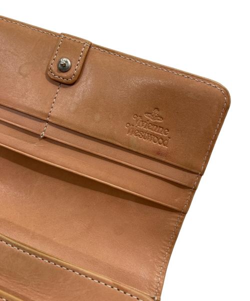 Vivienne Westwood（ヴィヴィアンウエストウッド）Vivienne Westwood (ヴィヴィアンウエストウッド) オーブハートレザーウォレット ブラウン×ブラックの古着・服飾アイテム