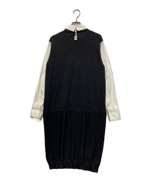BRUNELLO CUCINELLI（ブルネロクチネリ）BRUNELLO CUCINELLI (ブルネロクチネリ) カシミヤ混ドッキングワンピース ブラック サイズ:Sの古着・服飾アイテム