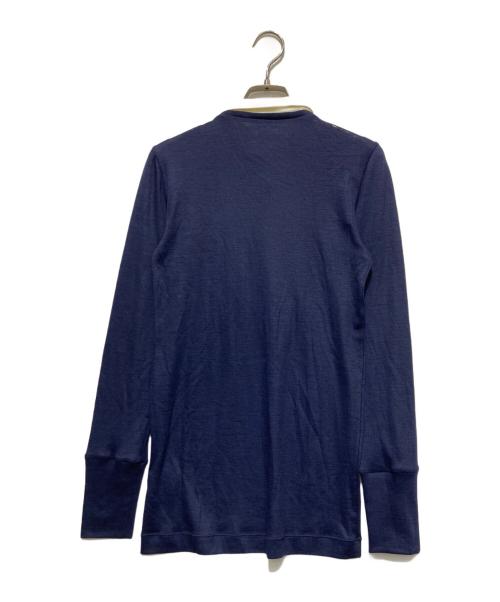 BRUNELLO CUCINELLI（ブルネロクチネリ）BRUNELLO CUCINELLI (ブルネロクチネリ) ニットシャツ ネイビー サイズ:Sの古着・服飾アイテム