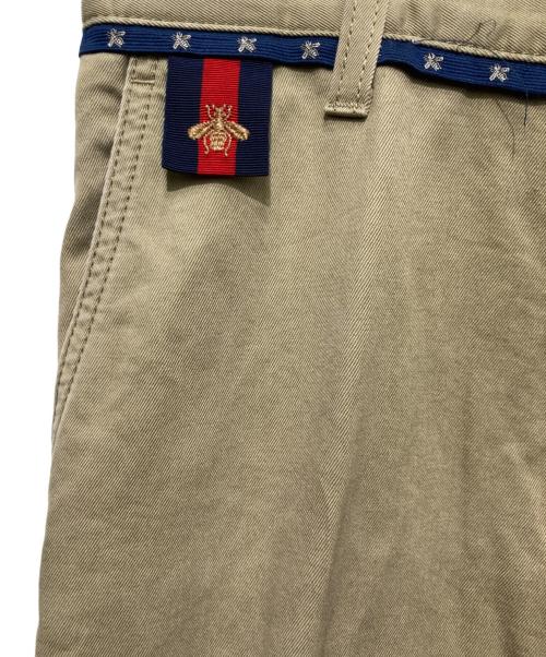 GUCCI（グッチ）GUCCI (グッチ) ビーラインチノパン ベージュ サイズ:48の古着・服飾アイテム